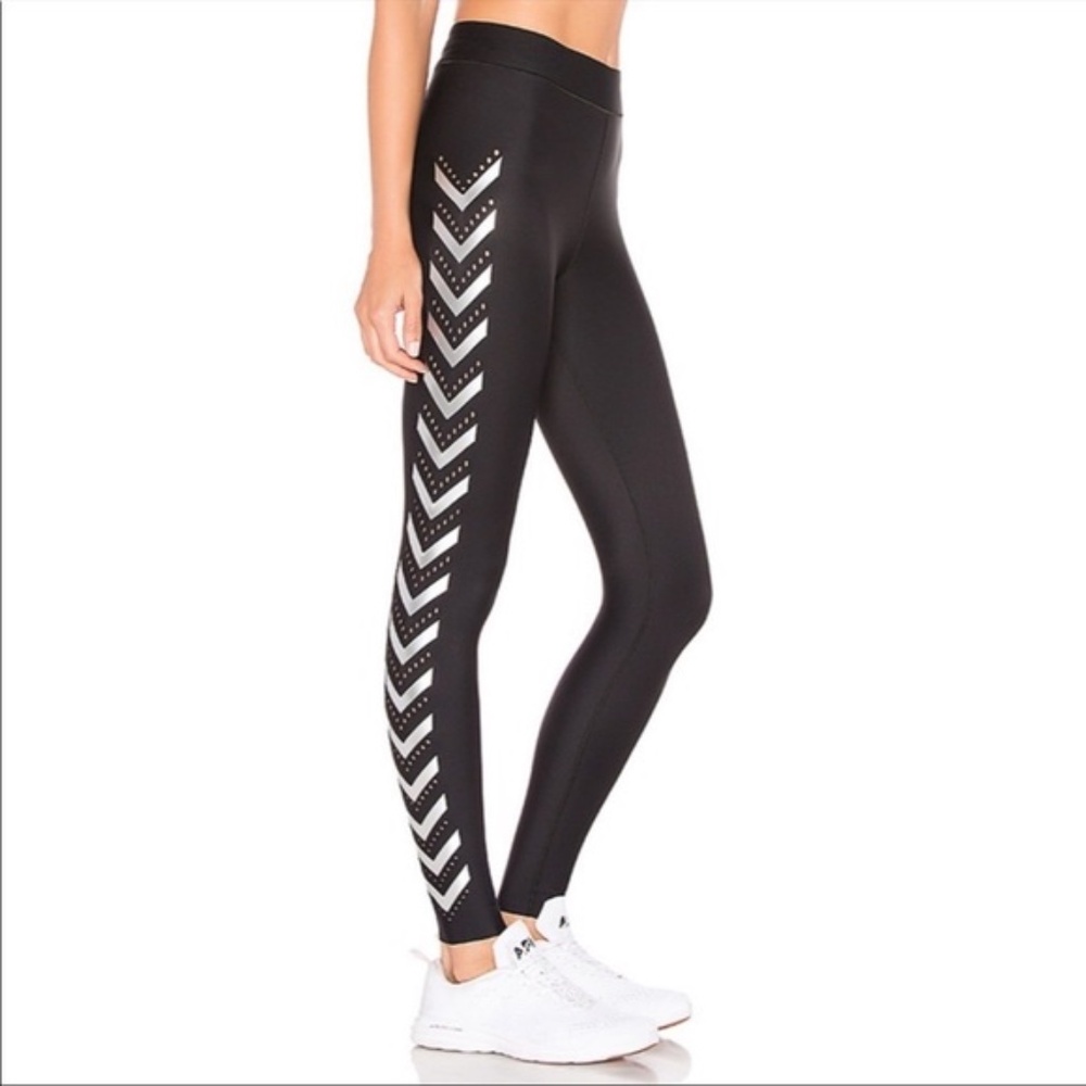 ULTRACOR Ultra Chevron Pixelate Leggings Blk Silver Sz Medium